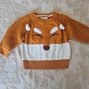 5/$15 Cat & Jack Fox sweater, Size 12M